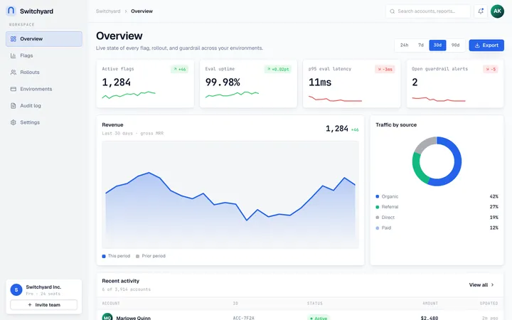 Application design skill — live UI demo