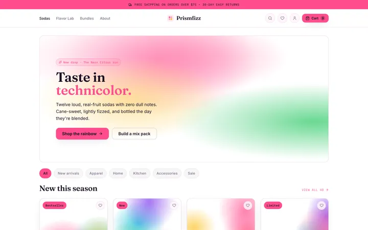 Colorful design skill — live UI demo