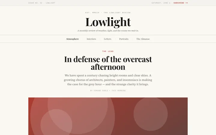Editorial design skill — live UI demo