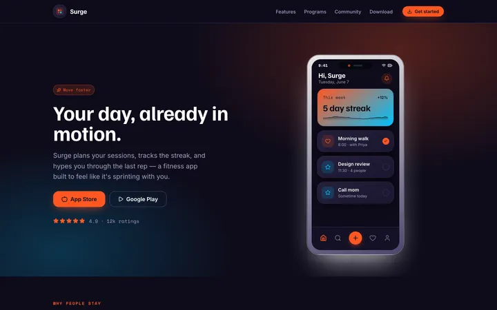 Energetic design skill — live UI demo