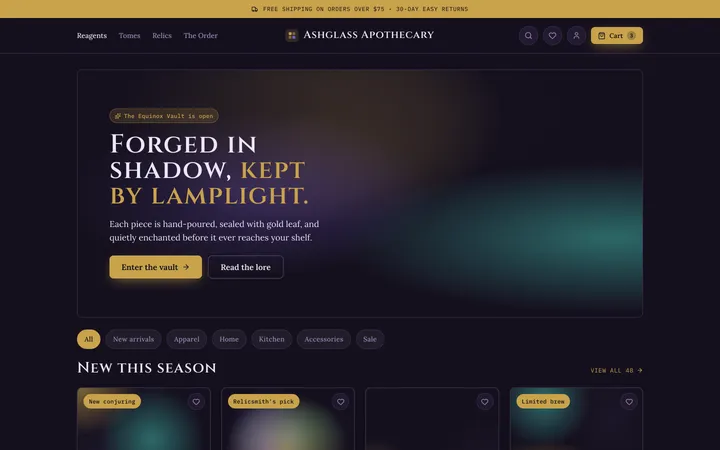 Fantasy design skill — live UI demo