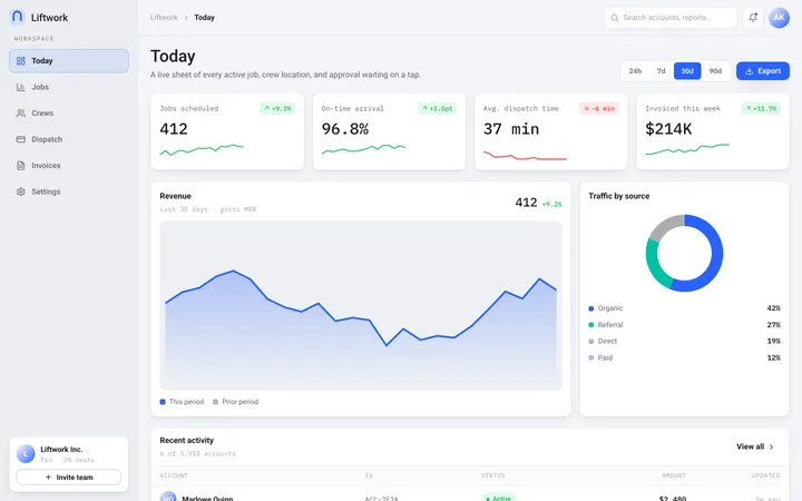 Material design skill — live UI demo