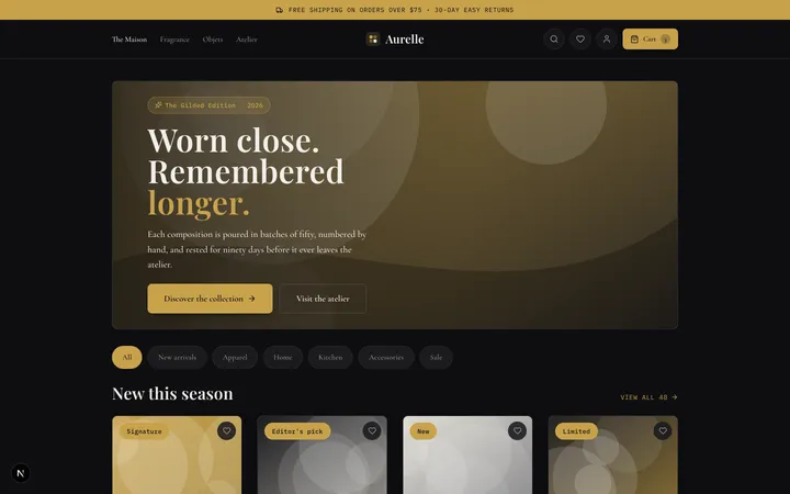 Premium design skill — live UI demo